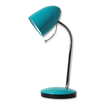 Aigostar - Stolná lampa 1xE27/36W/230V modrá/lesklý chróm