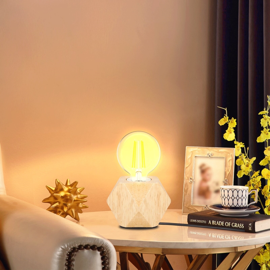 Aigostar - Stolná lampa 1xE27/60W/230V béžová