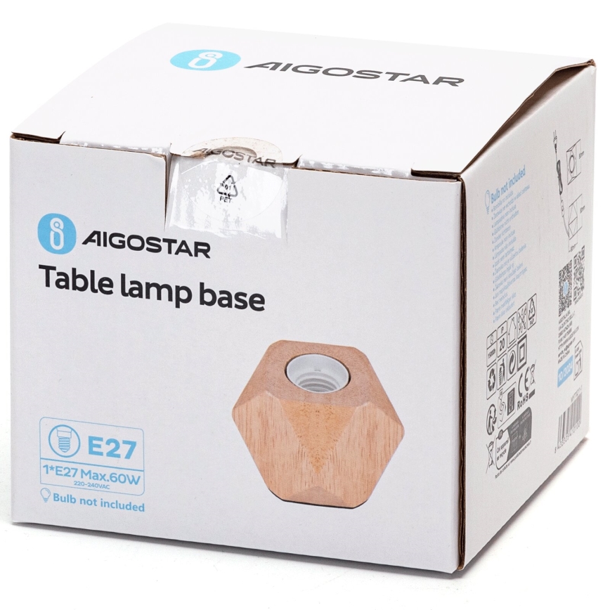 Aigostar - Stolná lampa 1xE27/60W/230V béžová