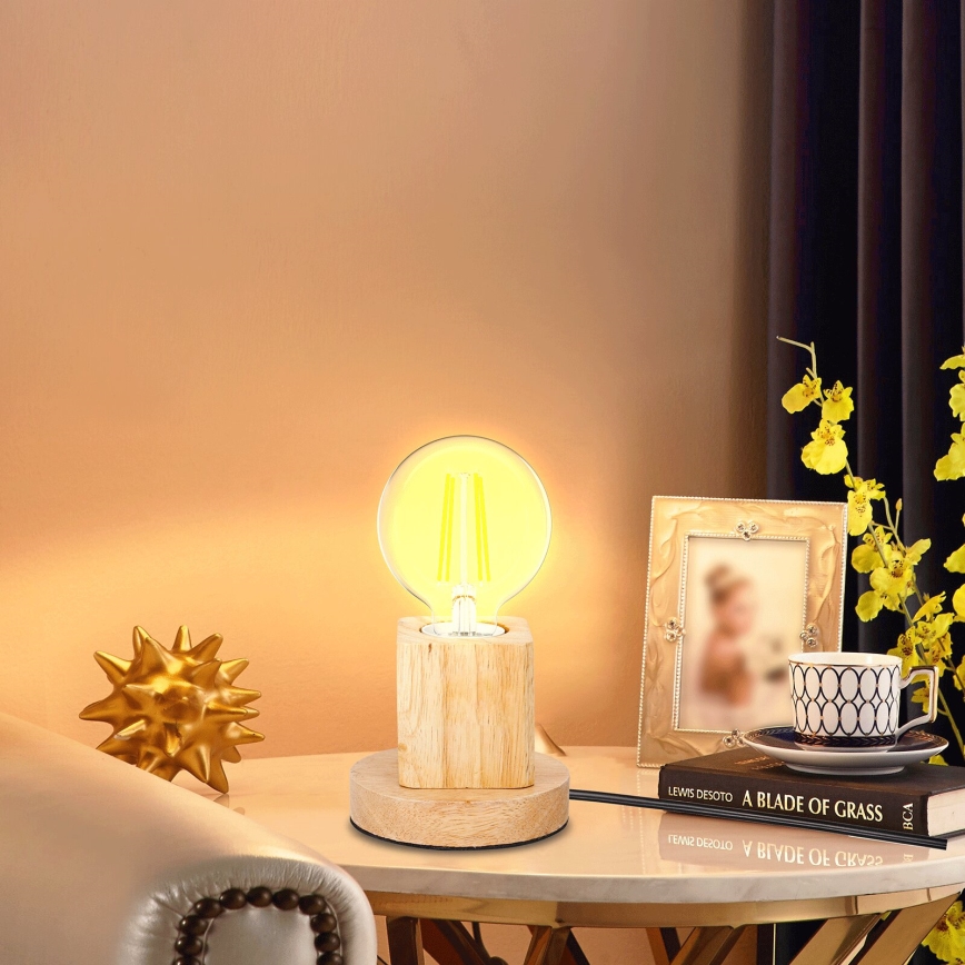 Aigostar - Stolná lampa 1xE27/60W/230V béžová