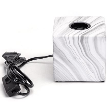 Aigostar - Stolná lampa 1xE27/60W/230V biela/šedá
