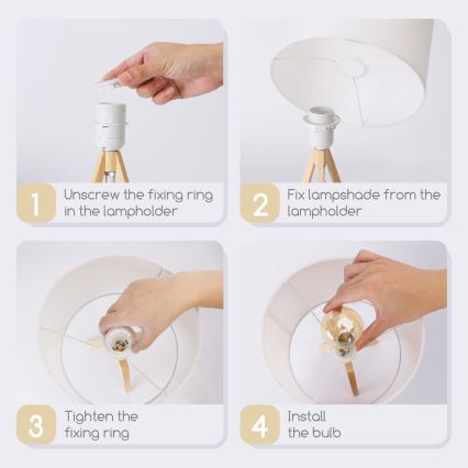 Aigostar - Stolná lampa 1xE27/60W/230V
