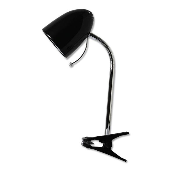 Aigostar -  Stolná lampa s klipom 1xE27/11W/230V čierna/lesklý chróm