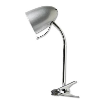 Aigostar -  Stolná lampa s klipom 1xE27/11W/230V strieborná/lesklý chróm