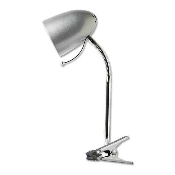 Aigostar -  Stolná lampa s klipom 1xE27/11W/230V strieborná/lesklý chróm