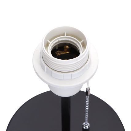 Aigostar - Stolná lampa s USB portom 1xE27/40W/230V čierna