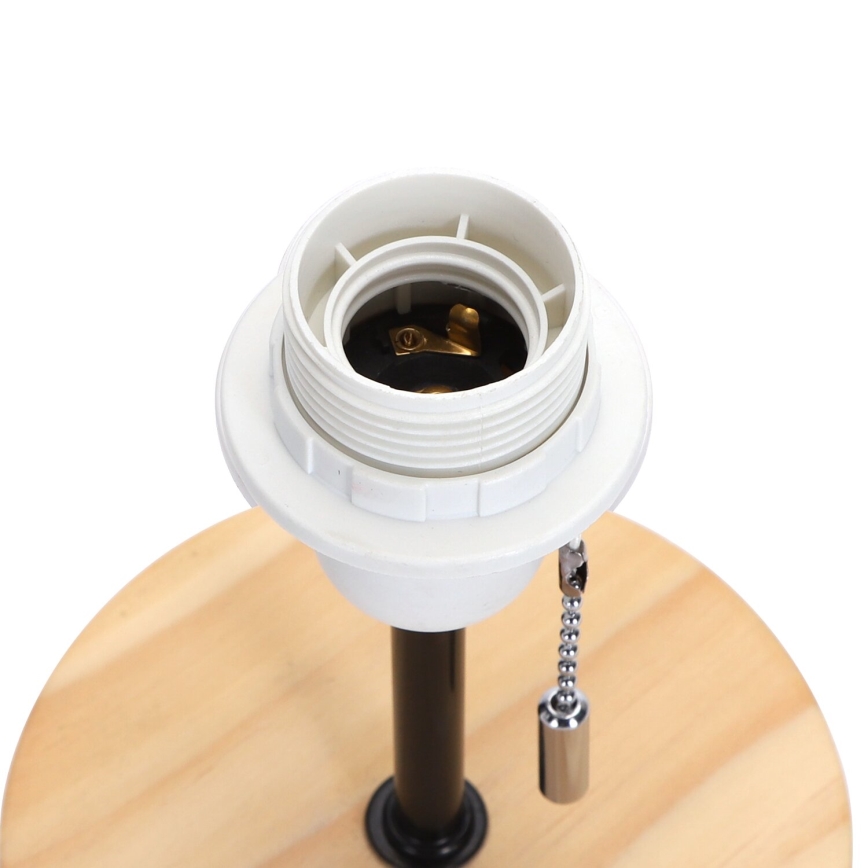 Aigostar - Stolná lampa s USB portom 1xE27/40W/230V čierna/krémová