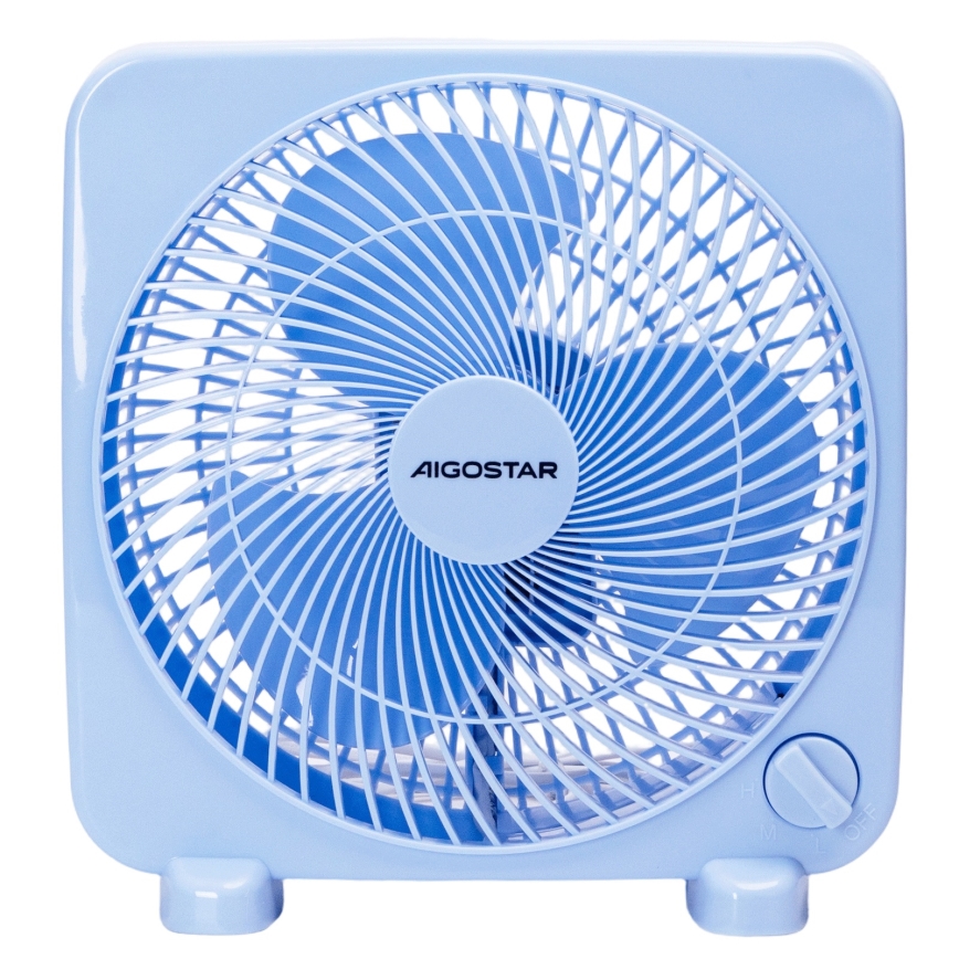 Aigostar - Stolný ventilátor 30 W/230 V modrý