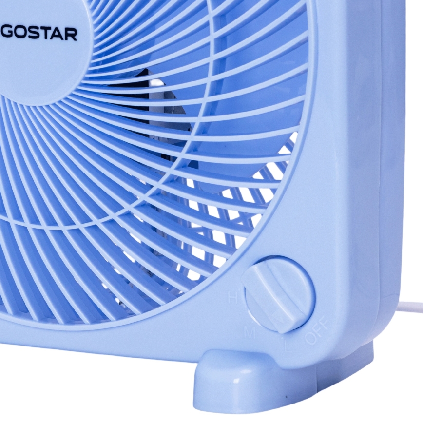 Aigostar - Stolný ventilátor 30 W/230 V modrý