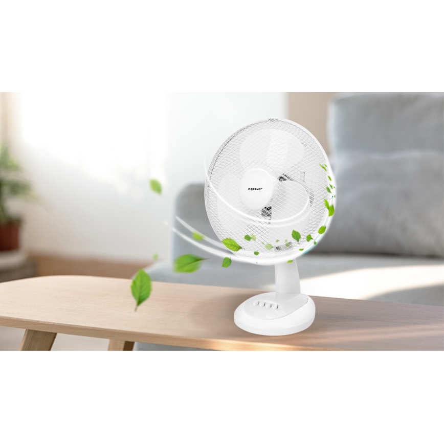 Aigostar - Stolný ventilátor 35W/230V 34 cm biela