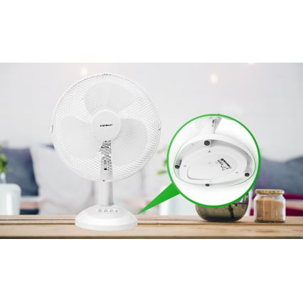 Aigostar - Stolný ventilátor 35W/230V 34 cm biela