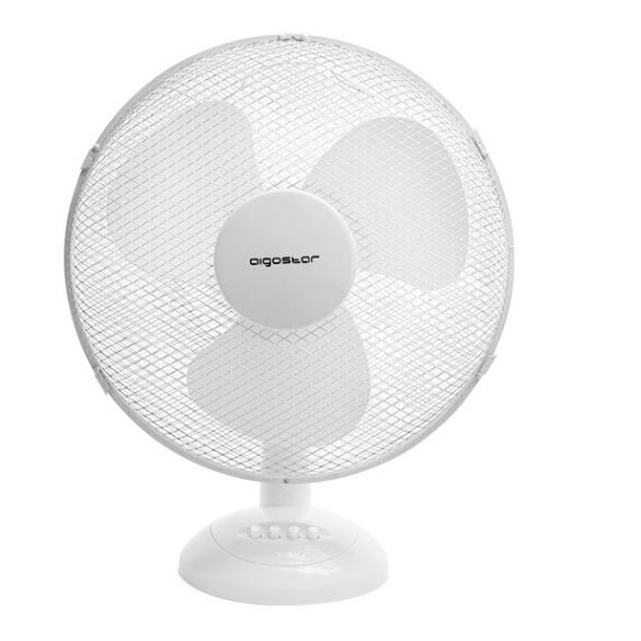 Aigostar - Stolný ventilátor 45W/230V 34 cm biela