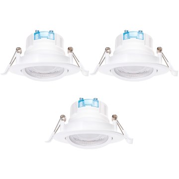 Aigostar - SÚPRAVA 3x LED Podhľadové svietidlo LED/5W/230V 4000K pr. 8,5 cm biela