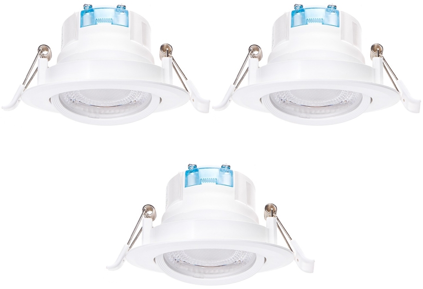 Aigostar - SÚPRAVA 3x LED Podhľadové svietidlo LED/5W/230V 4000K pr. 8,5 cm biela