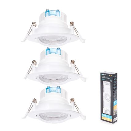 Aigostar - SÚPRAVA 3x LED Podhľadové svietidlo LED/5W/230V 4000K pr. 8,5 cm biela