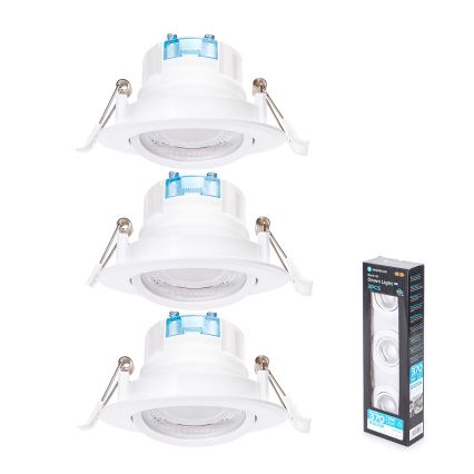 Aigostar - SÚPRAVA 3x LED Podhľadové svietidlo LED/5W/230V 6500K pr. 8,5 cm biela