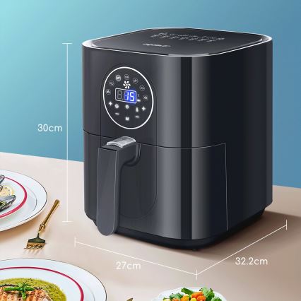 Aigostar - Teplovzdušná fritéza 1500W/230V 3,5l čierna
