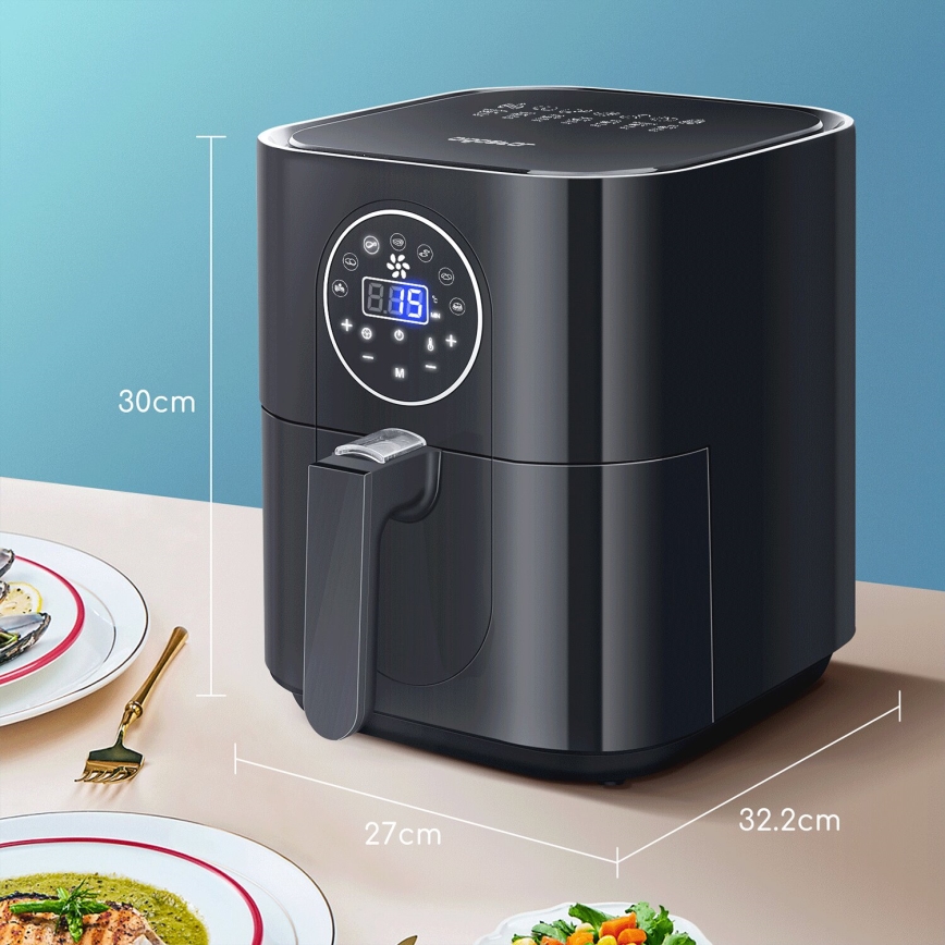 Aigostar - Teplovzdušná fritéza 1500W/230V 3,5l čierna