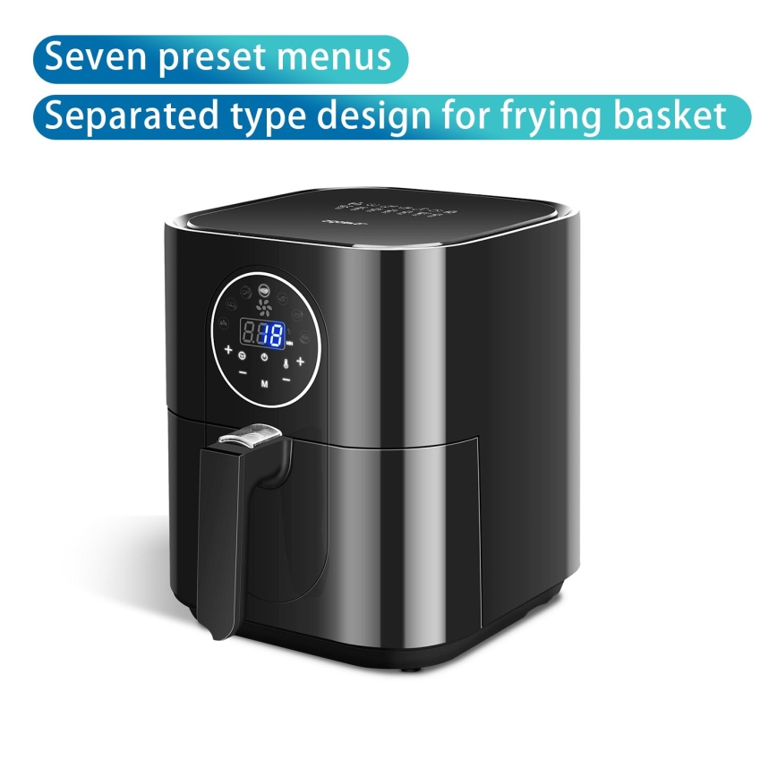 Aigostar - Teplovzdušná fritéza 1500W/230V 3,5l čierna