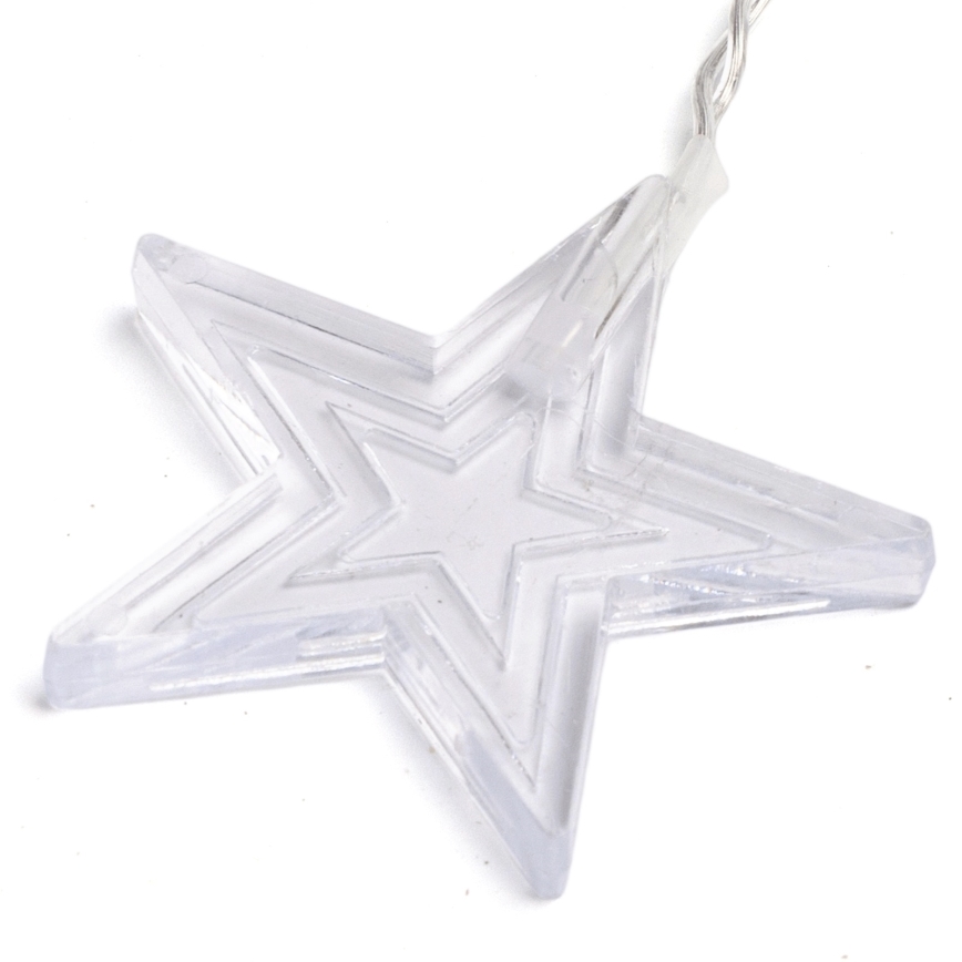 Aigostar - LED vonkajší vianočný reťazec 168 × LED / 8 režimov, 3 × 1,5 m, IP44, teplá biela, hviezdy