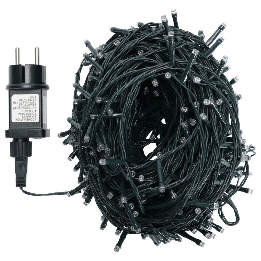 Aigostar - LED vonkajší svetelný reťazec 500×LED/8 funkcií 50 m IP44 teplá biela