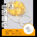 Aigostar - Vonkajší LED vianočný reťaz 100×LED/8 funkcií 3×AA 10,3 m IP44 teplá biela