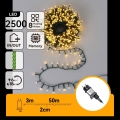 Aigostar - vonkajší LED vianočný reťazec 2500×LED/8 funkcií 53 m IP44 teplá biela