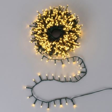Aigostar - vonkajší LED vianočný reťazec 2500×LED/8 funkcií 53 m IP44 teplá biela