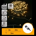 Aigostar - Vonkajší LED vianočný reťazec 300xLED/8 režimov 18m IP44 teplá biela