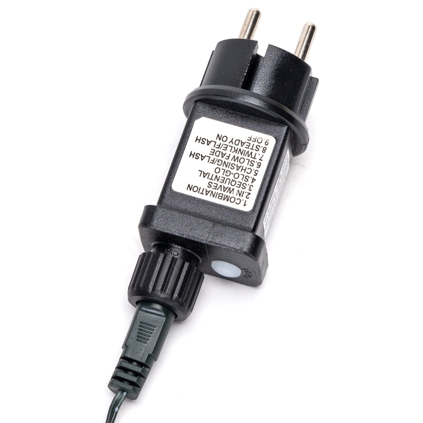 Aigostar - Vonkajší LED vianočný reťazec 600 LED/8 funkcií 18 m IP44 teplá biela