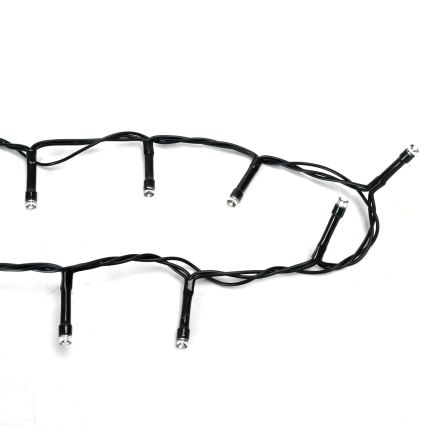 Aigostar - LED vonkajší vianočný svetelný reťazec, 400 LED, 8 funkcií, napájanie 4× AA, dĺžka 20,3 m, IP44, studená biela