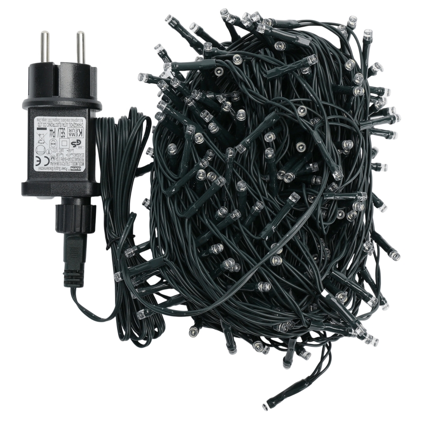 Aigostar - LED vonkajší vianočný reťazec 200 × LED / 8 funkcií 20 m IP44 studená biela