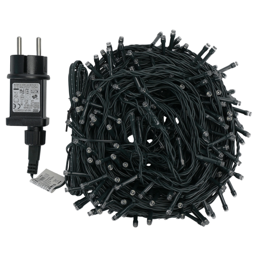 Aigostar - LED vonkajší vianočný svetelný reťaz 300 LED, 8 funkcií, 30 m, IP44, studená biela