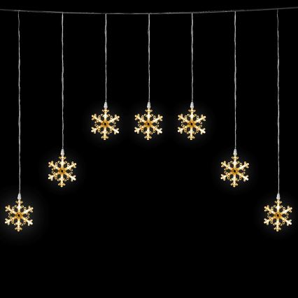 Aigostar - Vonkajšia LED reťaz 84×LED / 8 funkcií, 1,2×1 m, IP44, teplá biela, vločky