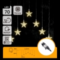 Aigostar - Vonkajšia vianočná LED reťaz, 70 LED, 230 V, 1,2 × 1 m, IP44, teplá biela (hviezdy)
