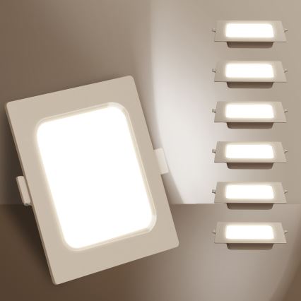 Aigostar - Zapustené LED svietidlo LED/6W/230V 3000K 12x12 cm biele