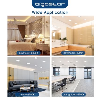 Aigostar - Zapustené LED svietidlo LED/6W/230V 3000K 12x12 cm biele