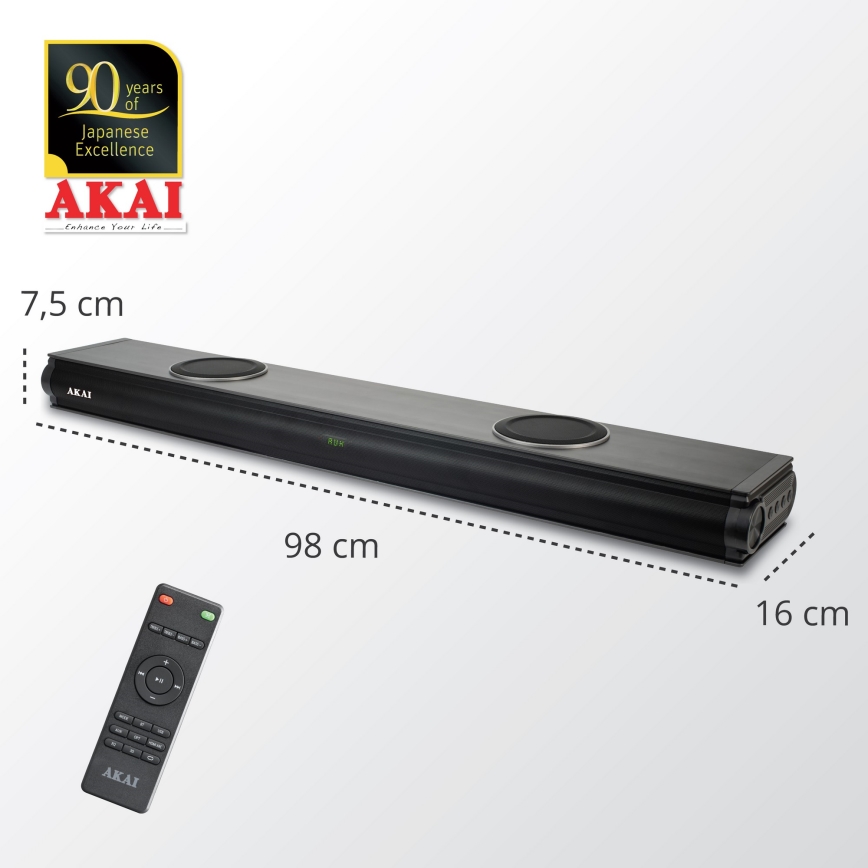 AKAI ASB-29 - Soundbar s aktívnym subwooferom 120W/230V + diaľkové ovládanie