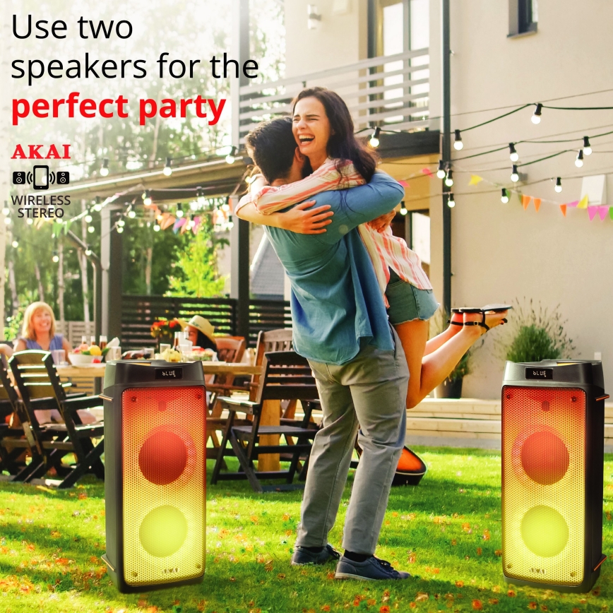 AKAI PARTY BOX 810 - Bezdrôtový reproduktor 65W/230V 5000 mAh + diaľkové ovládanie