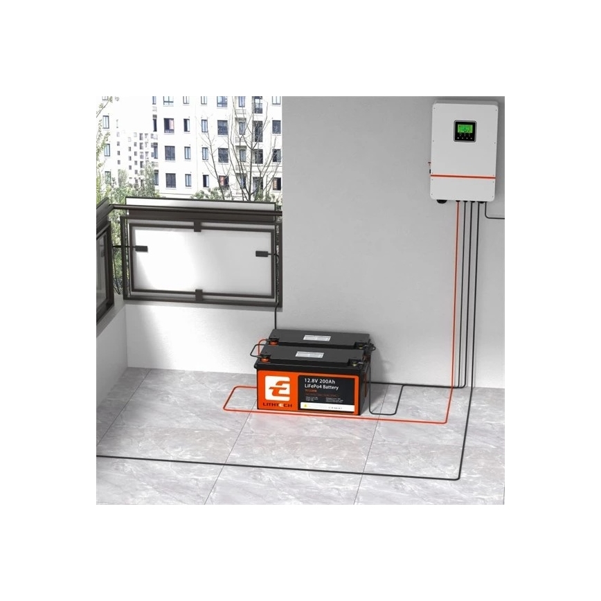 Akumulátor LiFePO4 pre solárne systémy 12,8 V/200 Ah IP66