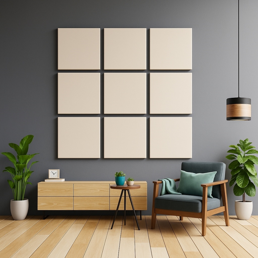 Akustický panel SILENCE 58x58 cm krémová