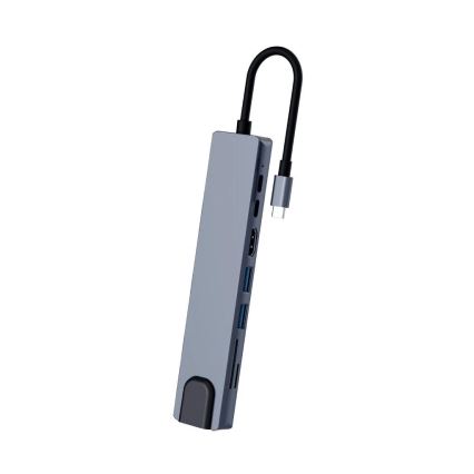 Aligator AHUB001 - USB-C rozbočovač 8 v 1