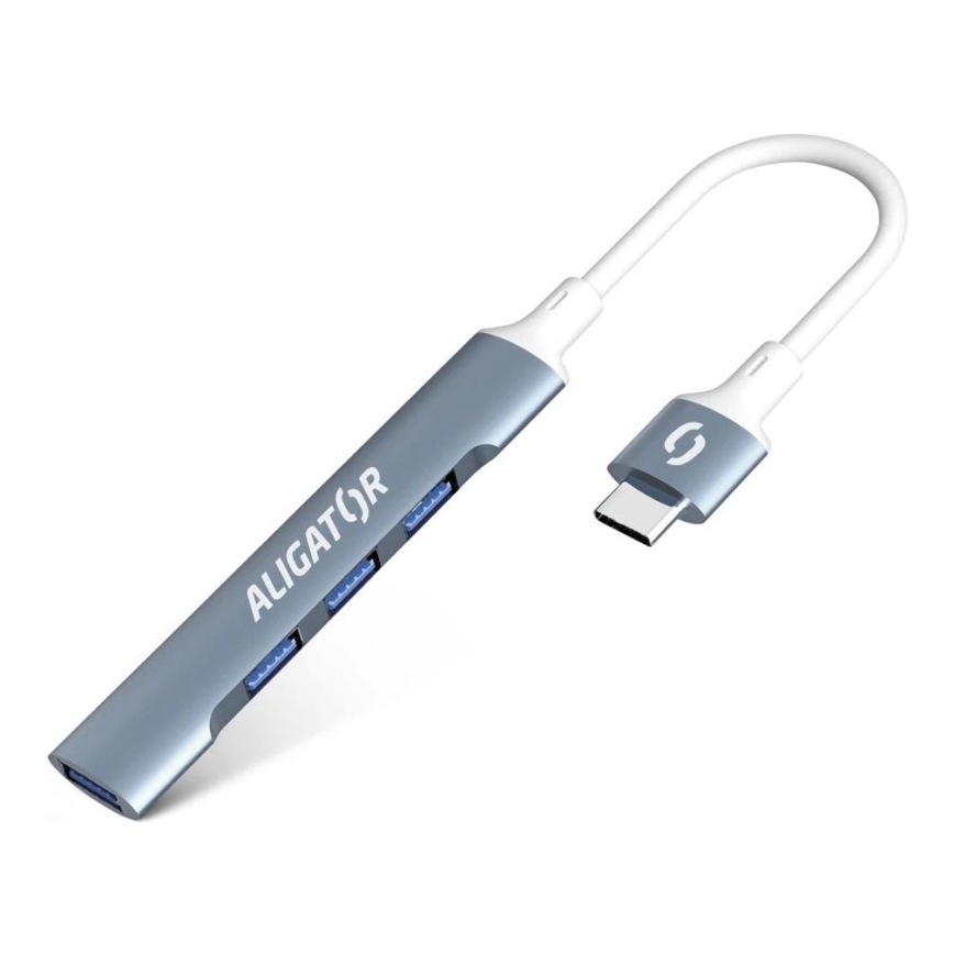 Aligator AHUB002 - USB-C rozbočovač 4v1