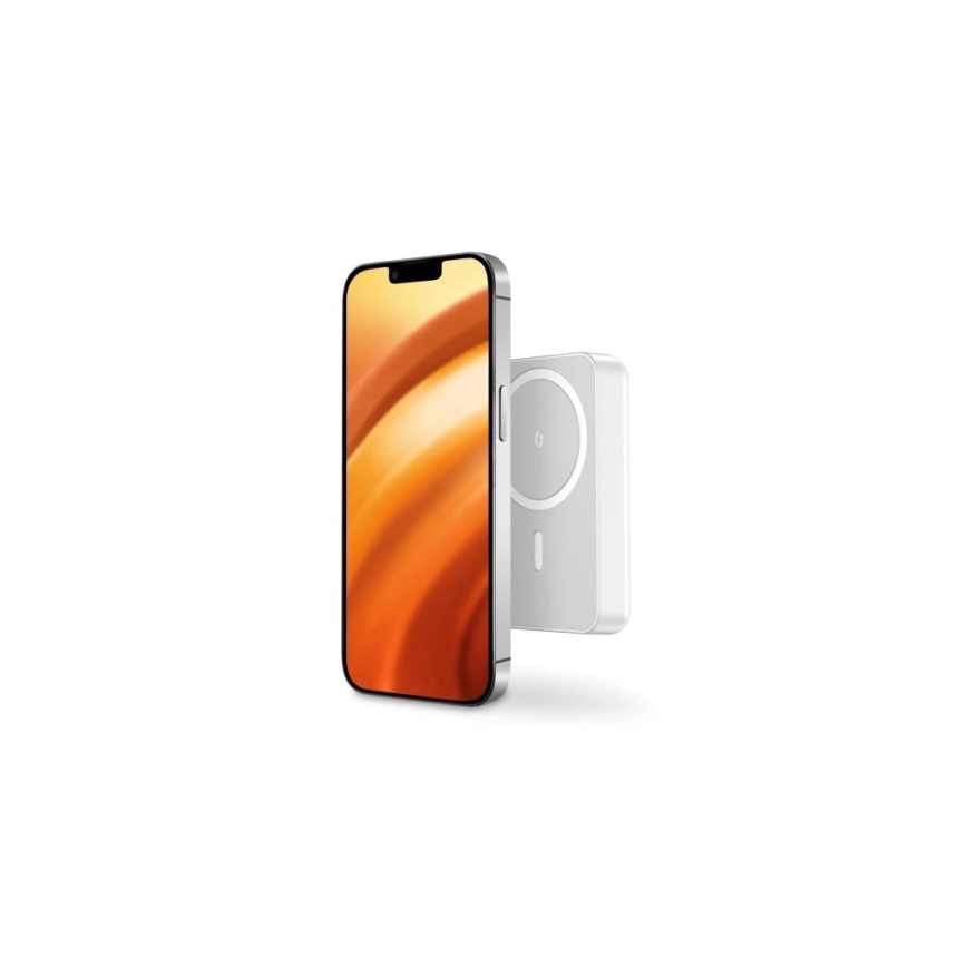 Aligator AMS04WT - Powerbanka s bezdrôtovým nabíjaním Qi a MagSafe 10000 mAh 15 W Power Delivery čierna