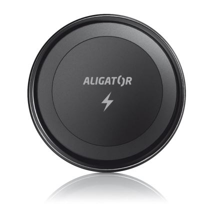Aligator AMS05BK - Magnetický držiak telefónu do auta s bezdrôtovým nabíjaním Qi 15W a MagSafe čierna