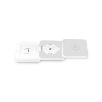 Aligator AMS09WT - Bezdrôtová nabíjacia stanica MagSafe 3v1 15 W biela