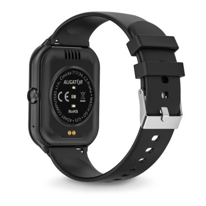 Aligator AW10BK - Inteligentné hodinky Watch GO 220 mAh IP67 čierna