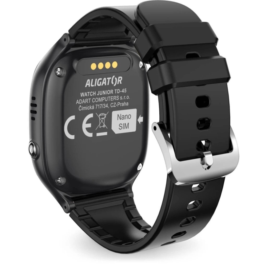 Aligator AW11BK - Inteligentné hodinky Watch Junior 2 450 mAh IP67 Wi-Fi čierna