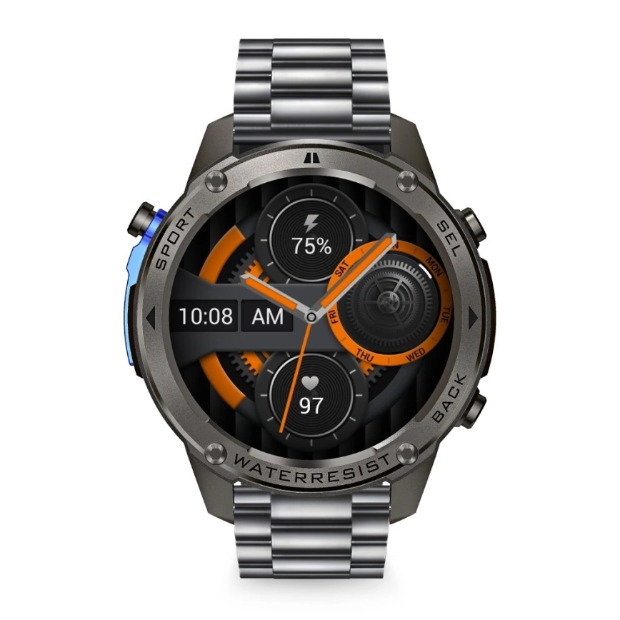 Aligator AW12BK - inteligentné hodinky Watch s GPS, 500 mAh batéria, IP69K, čierne