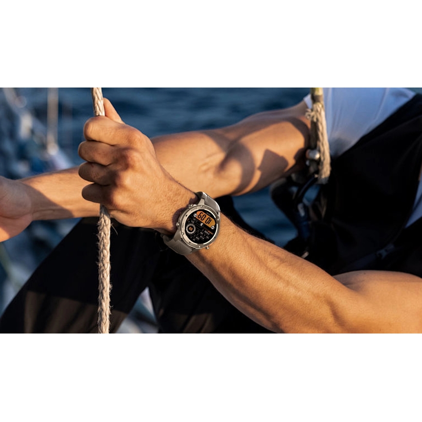 Aligator AW12SR - Inteligentné hodinky Watch GPS 500 mAh IP69K strieborné